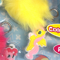 Fluttershy pom pom keychain