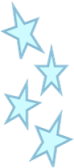 Silver Glow Stars Decoration